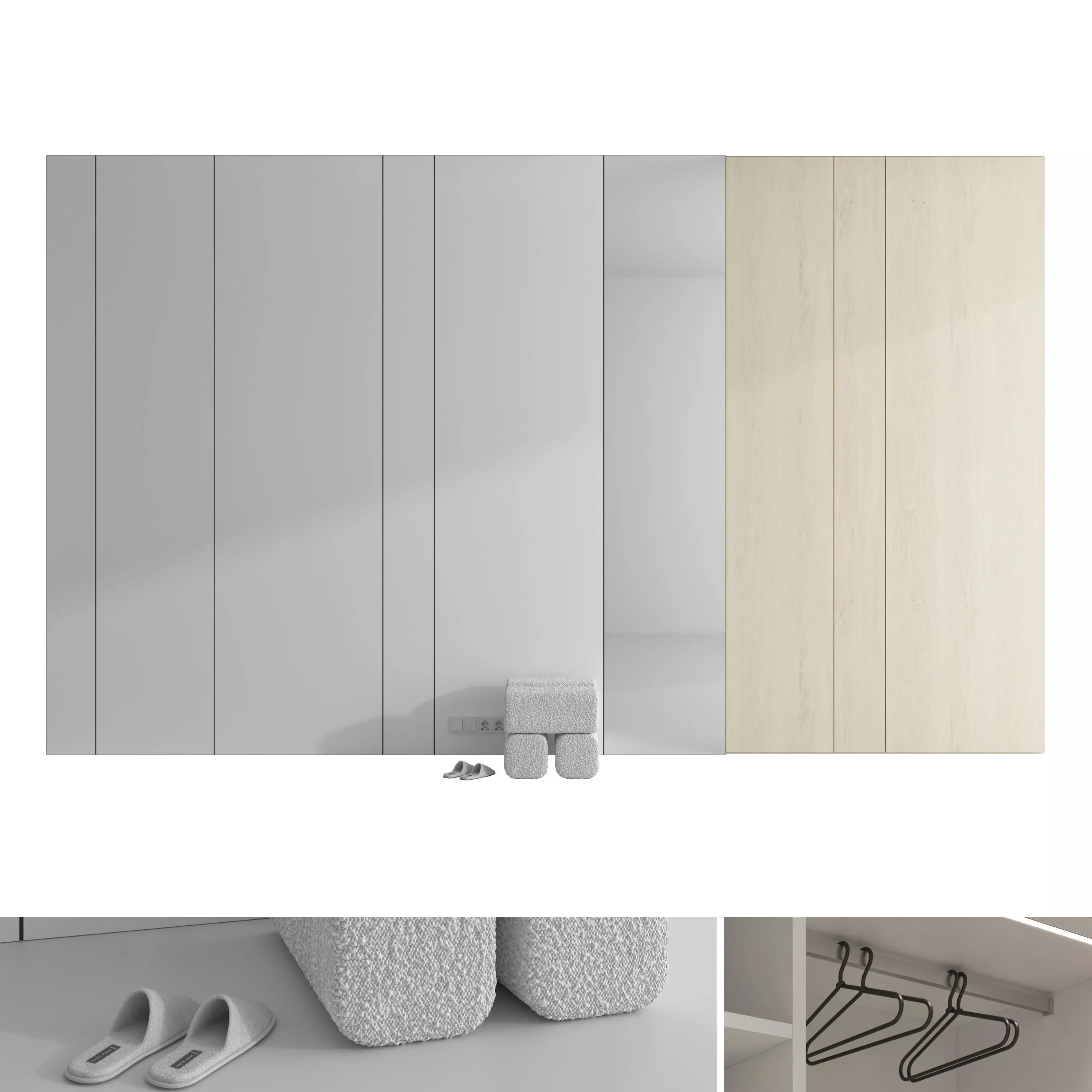 Hallway set 09 3D model