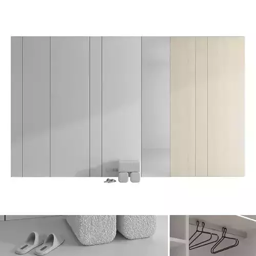 Hallway set 09 3D model