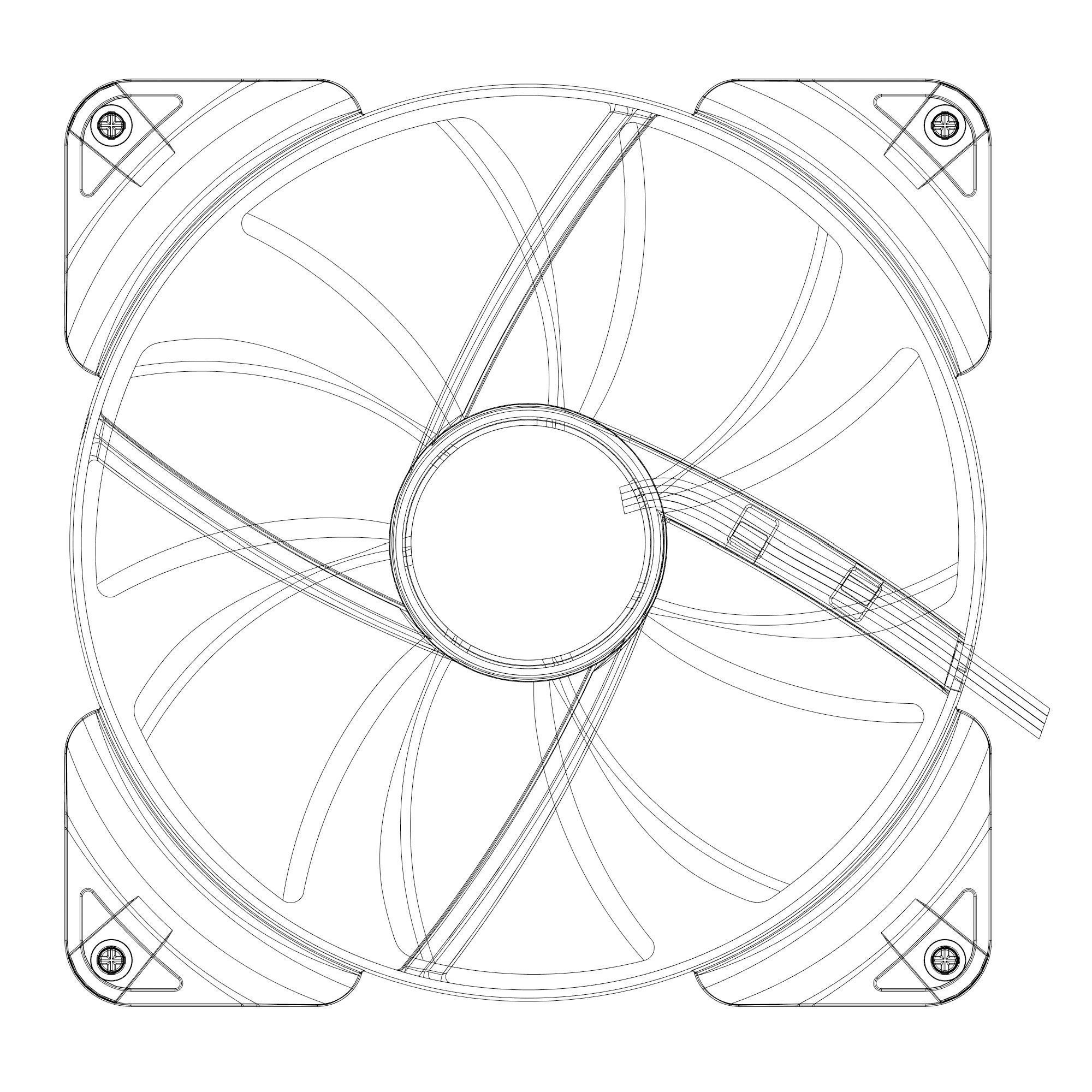 Computer Fan - Fractal Design Aspect 14 PWM   3D model_8