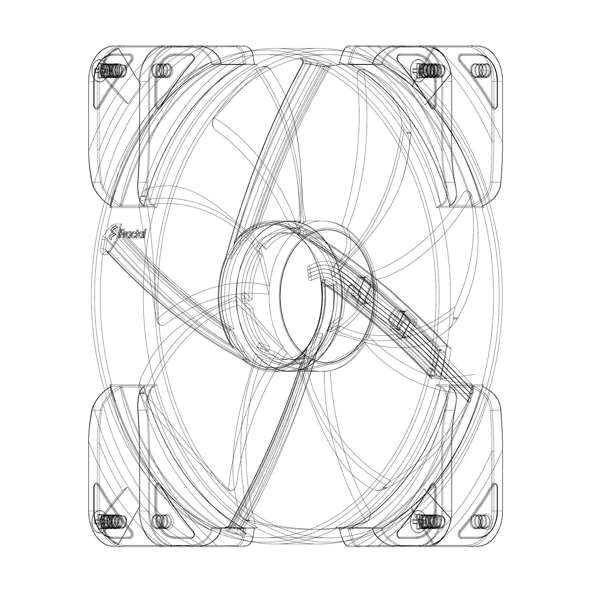 Computer Fan - Fractal Design Aspect 14 PWM   3D model_7