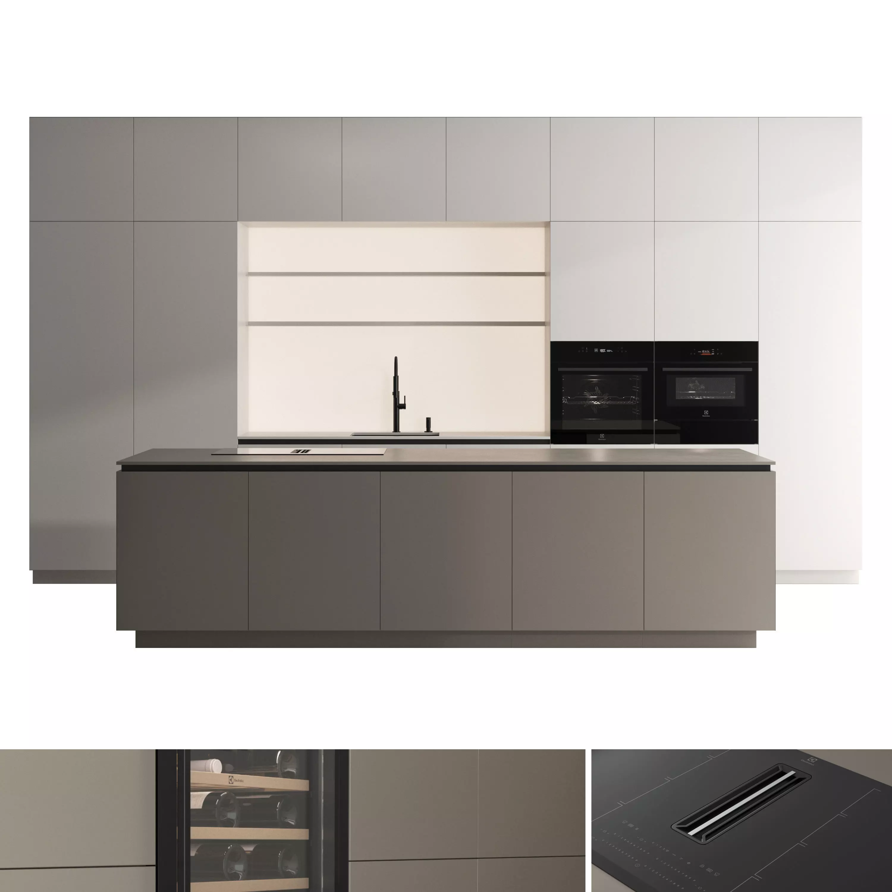 Kitchen set 01 3D model_0