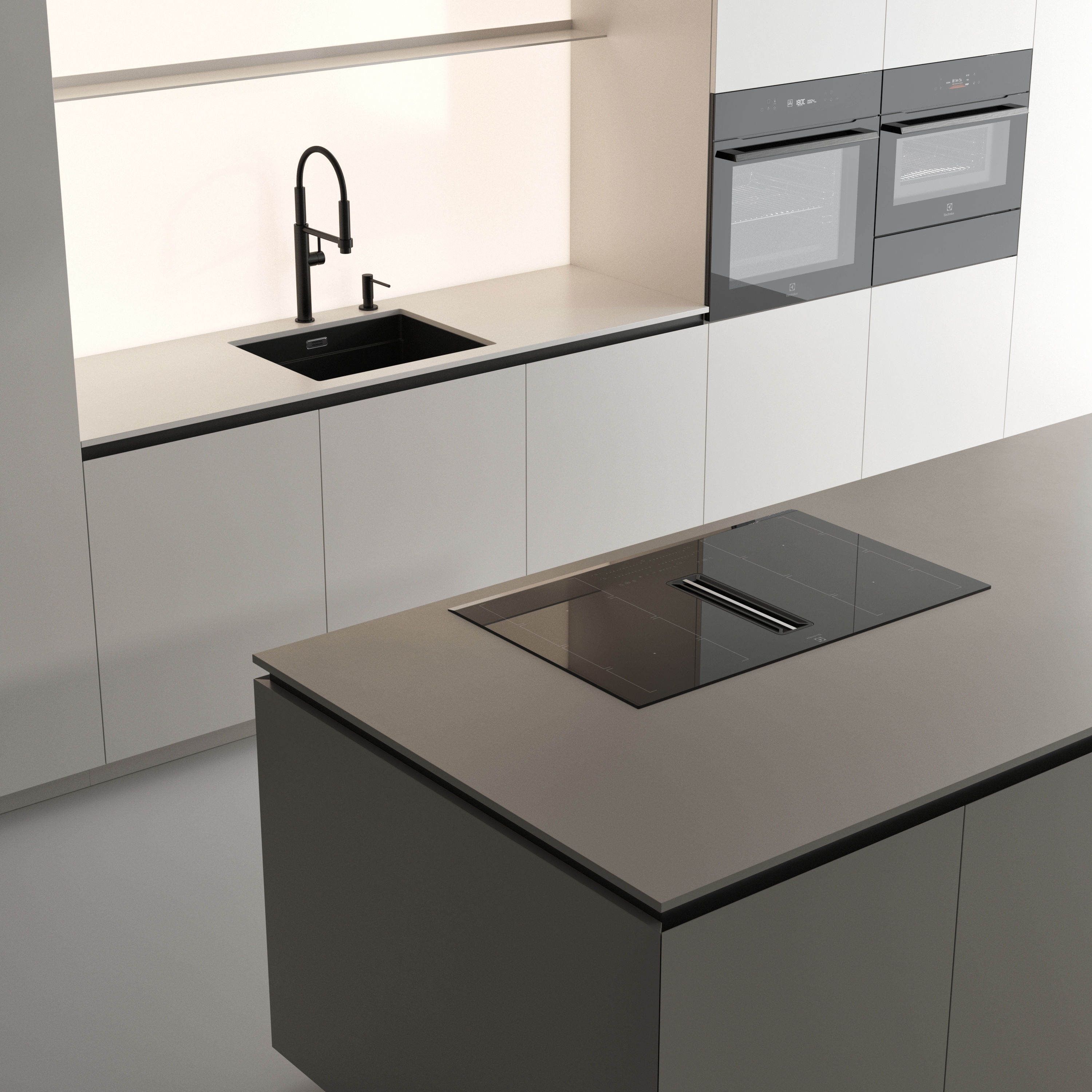 Kitchen set 01 3D model_1