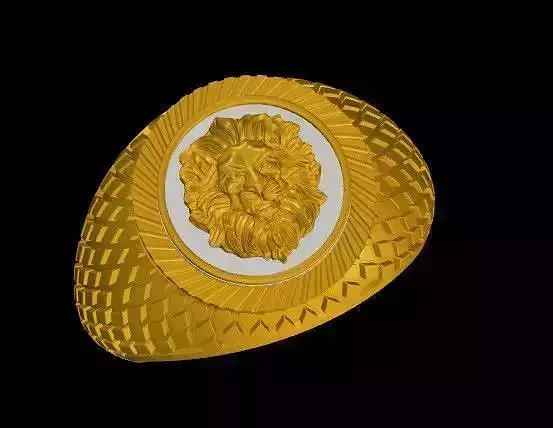 ring head of a tiger 3D print model