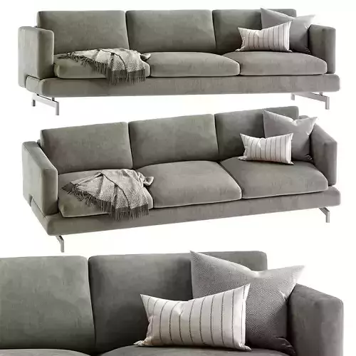 Natuzzi Jeremy Sofa 3 Seat 3D model