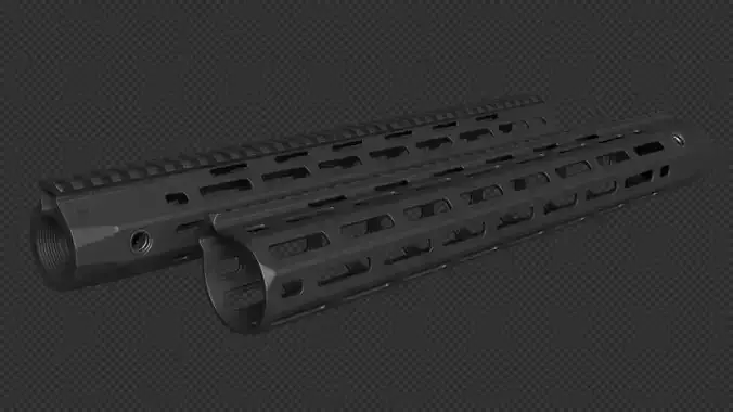AR-15 KAC URX4 145Inch M-LOK Handguard Low-poly 3D model