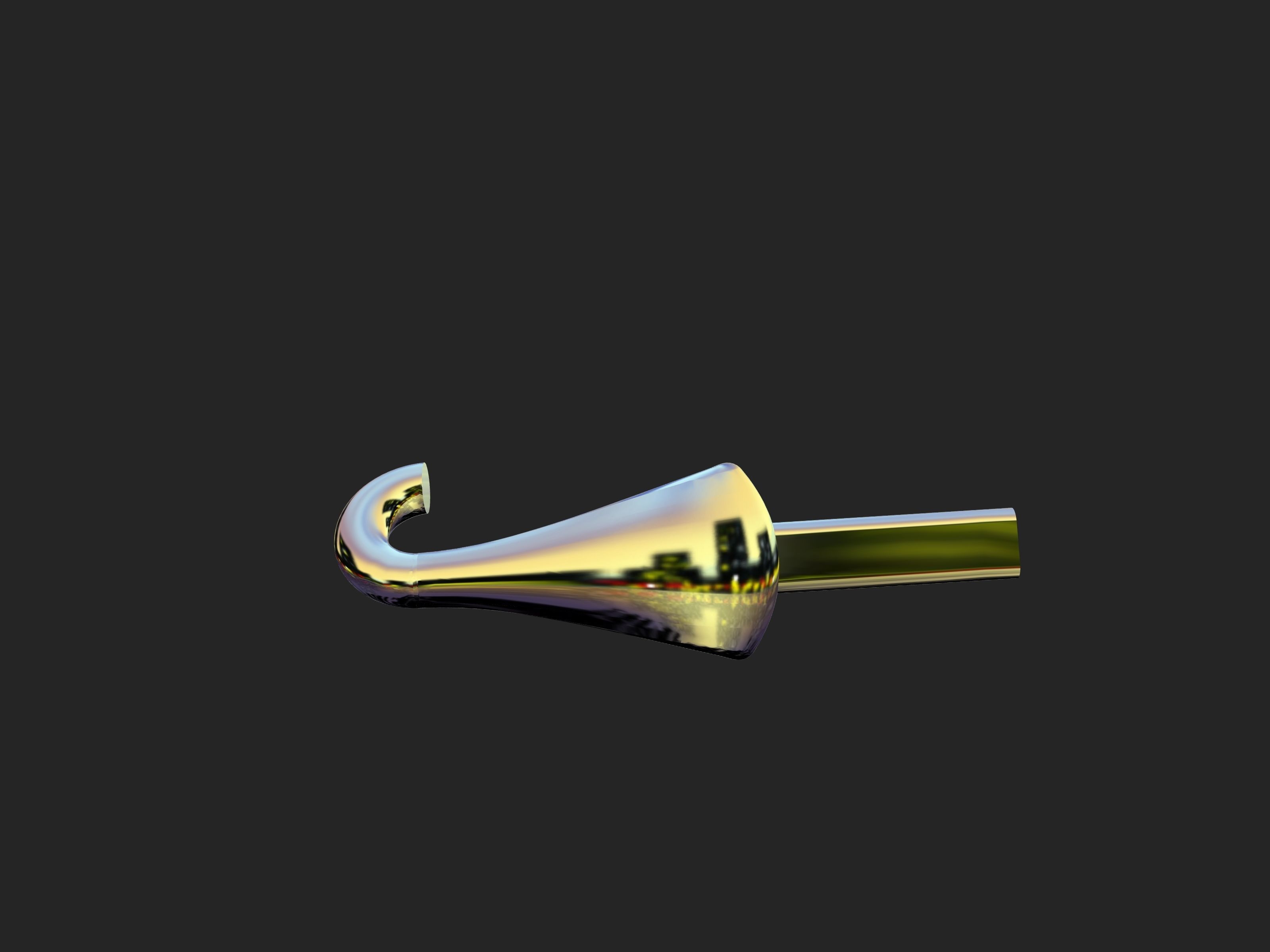 Heart rate flat pendant 3D print model_3