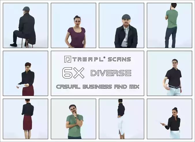 SAG07 6X Business Casual Man Woman Diverse 005