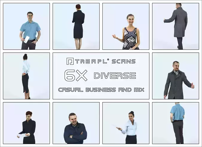 SAG07 6X Business Casual Man Woman Winter Coat Diverse 002