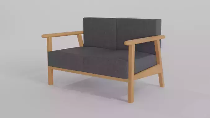 GRAY SOFA 3D MODEL