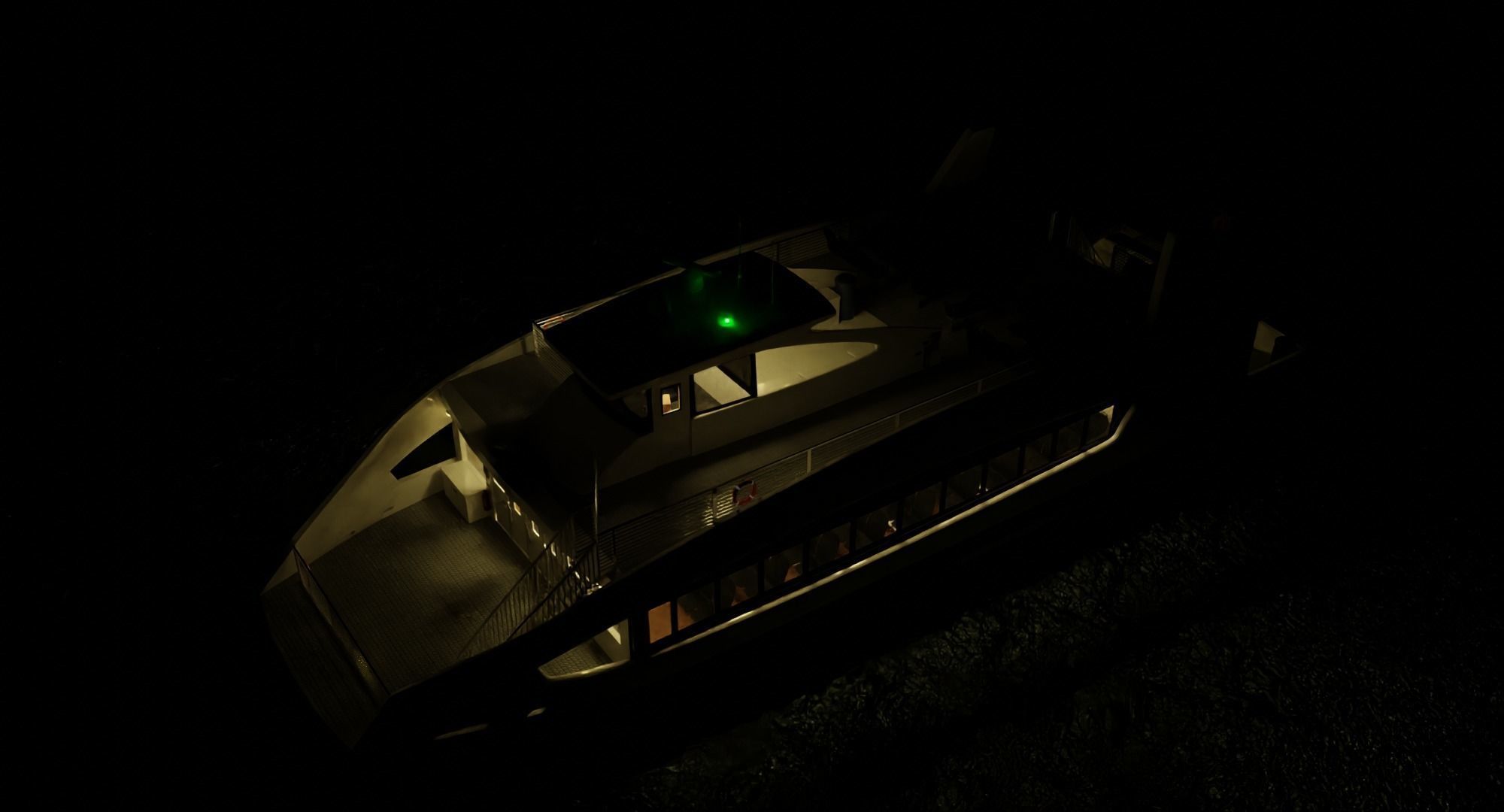 Nyc Ferry - New York Full Interior Low-poly 3D model_24