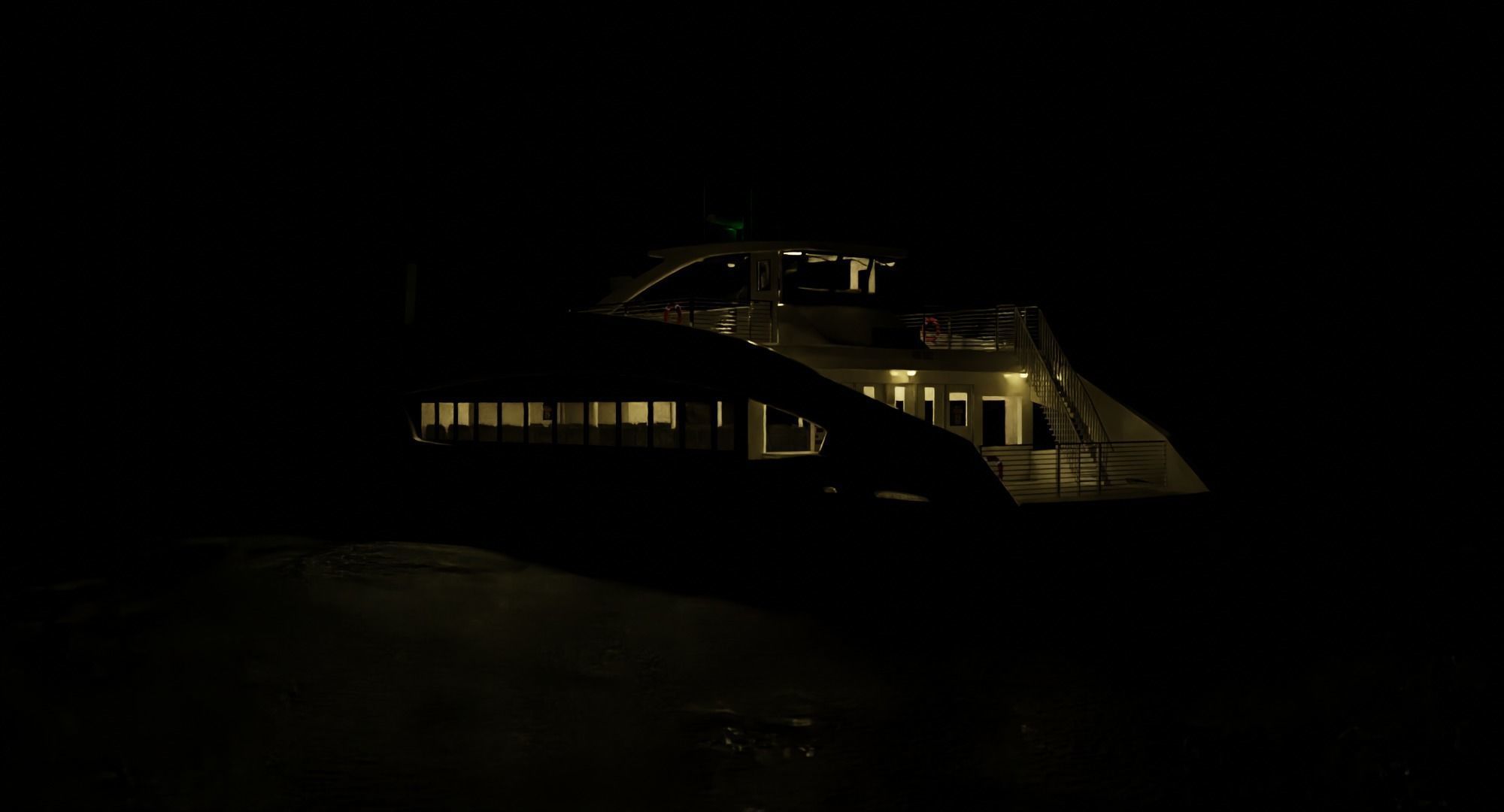 Nyc Ferry - New York Full Interior Low-poly 3D model_22