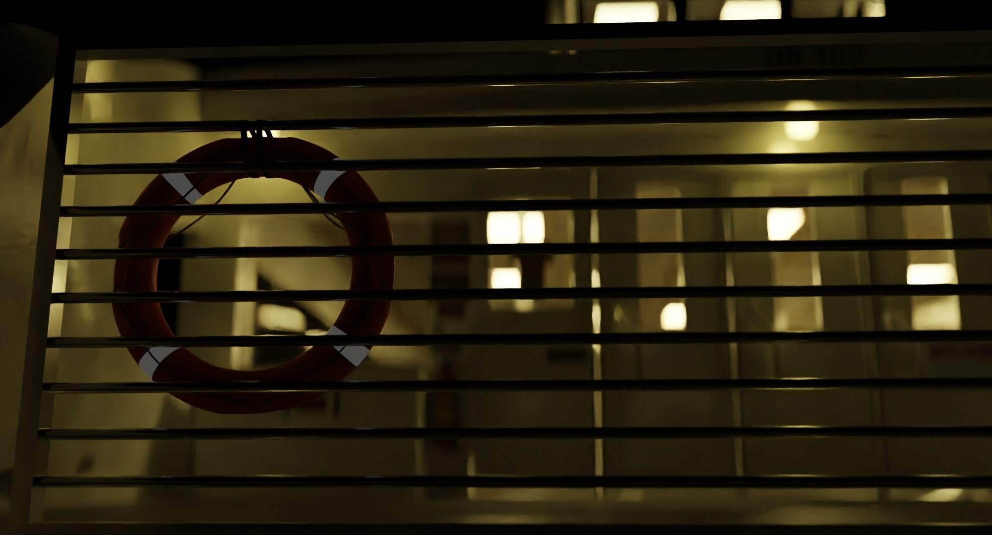 Nyc Ferry - New York Full Interior Low-poly 3D model_23