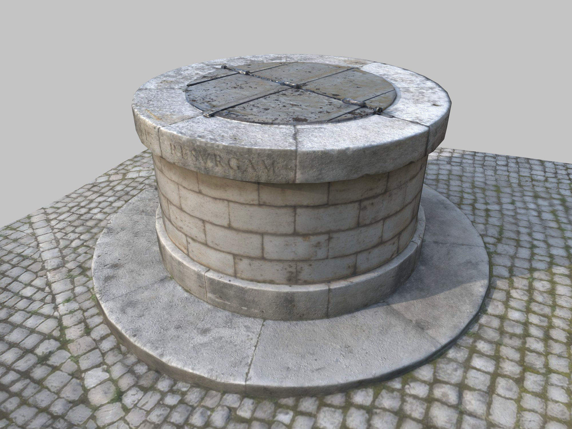 Water well Low-poly 3D model_1