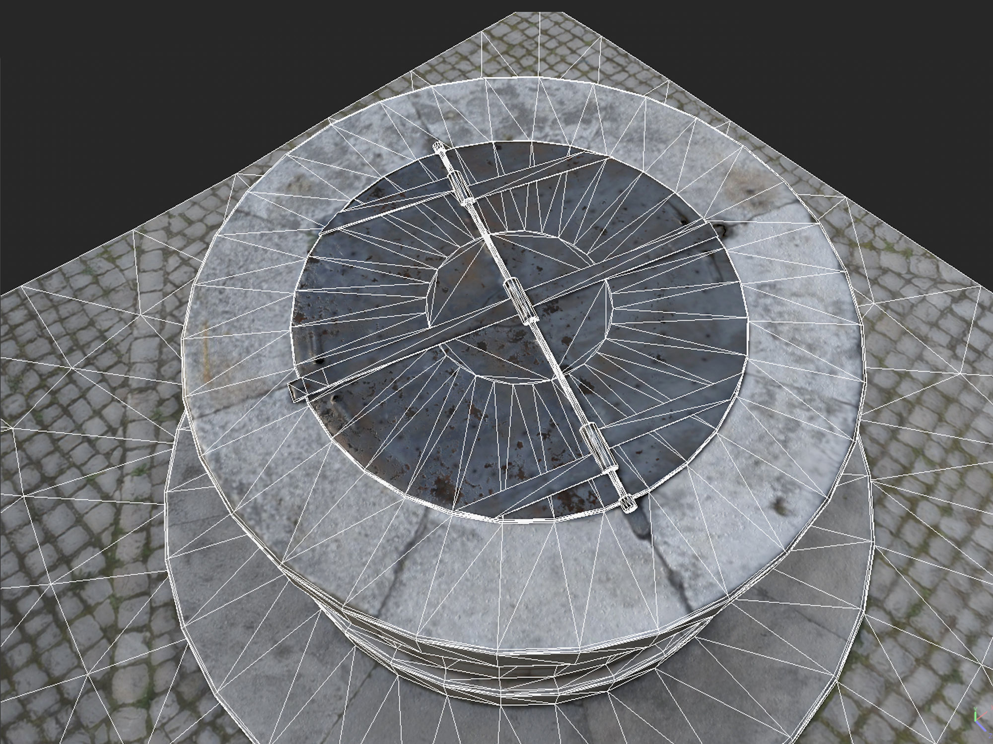 Water well Low-poly 3D model_10