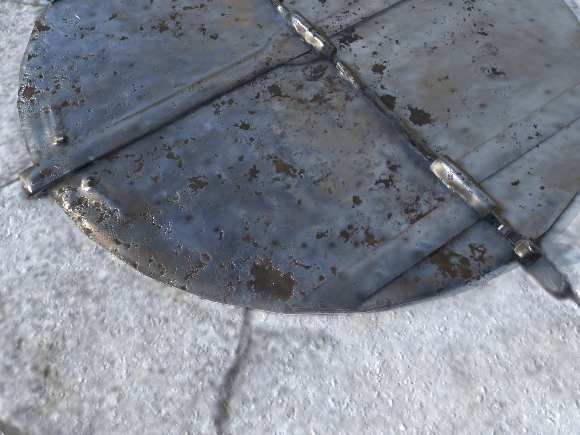 Water well Low-poly 3D model_7