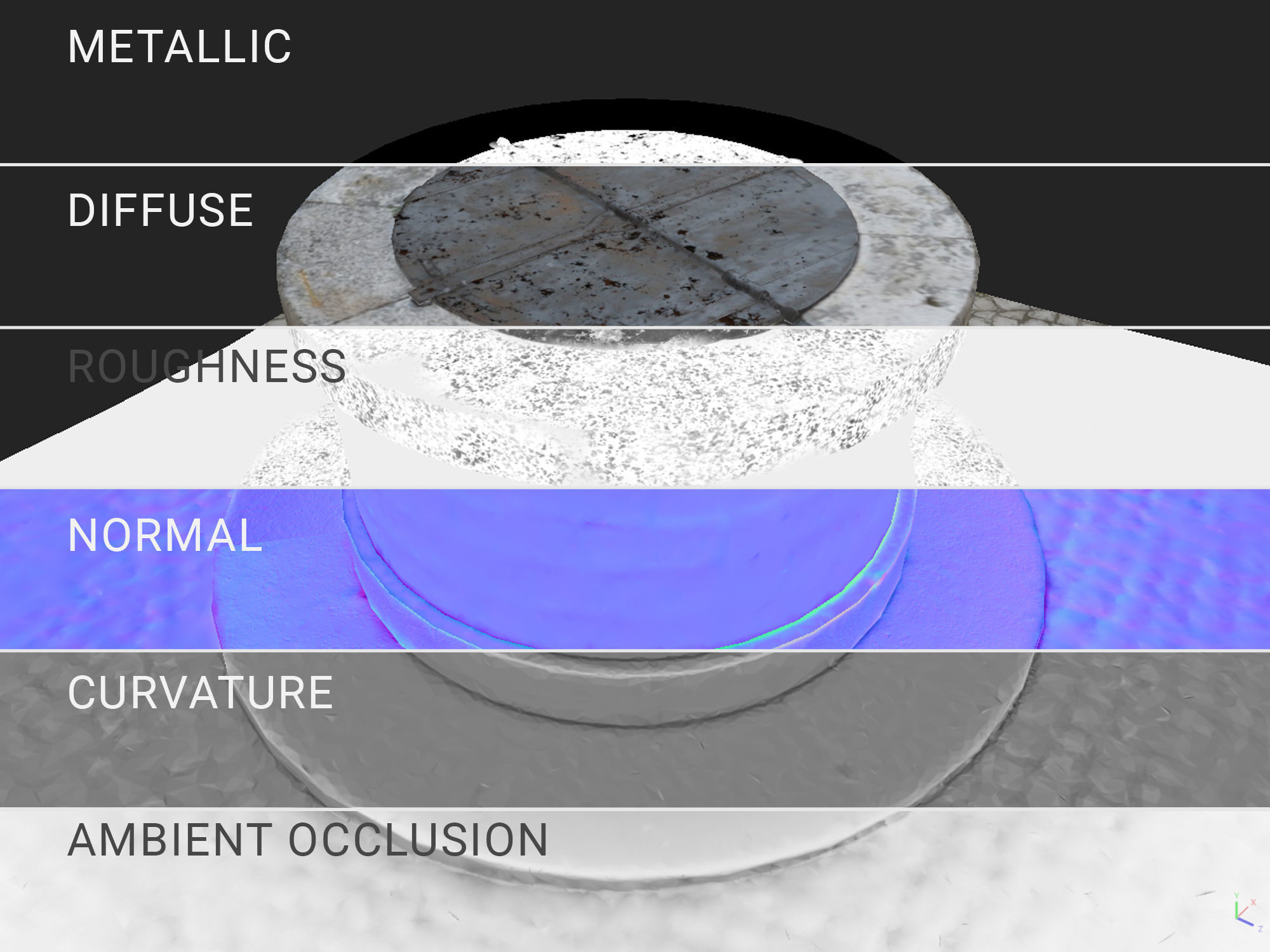 Water well Low-poly 3D model_11