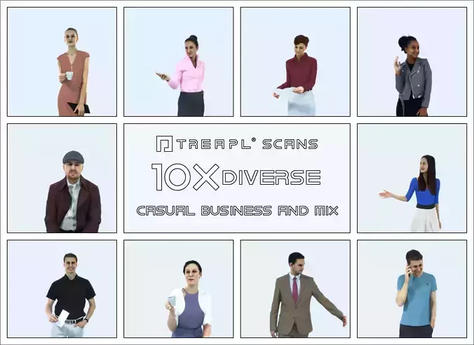 XAG07 10X Business Casual African Asian Black Sitting Woman 003 Low-poly 3D model