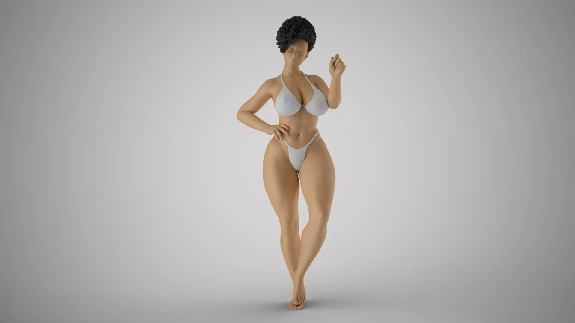 Summer Heat Girl 3D print model_0