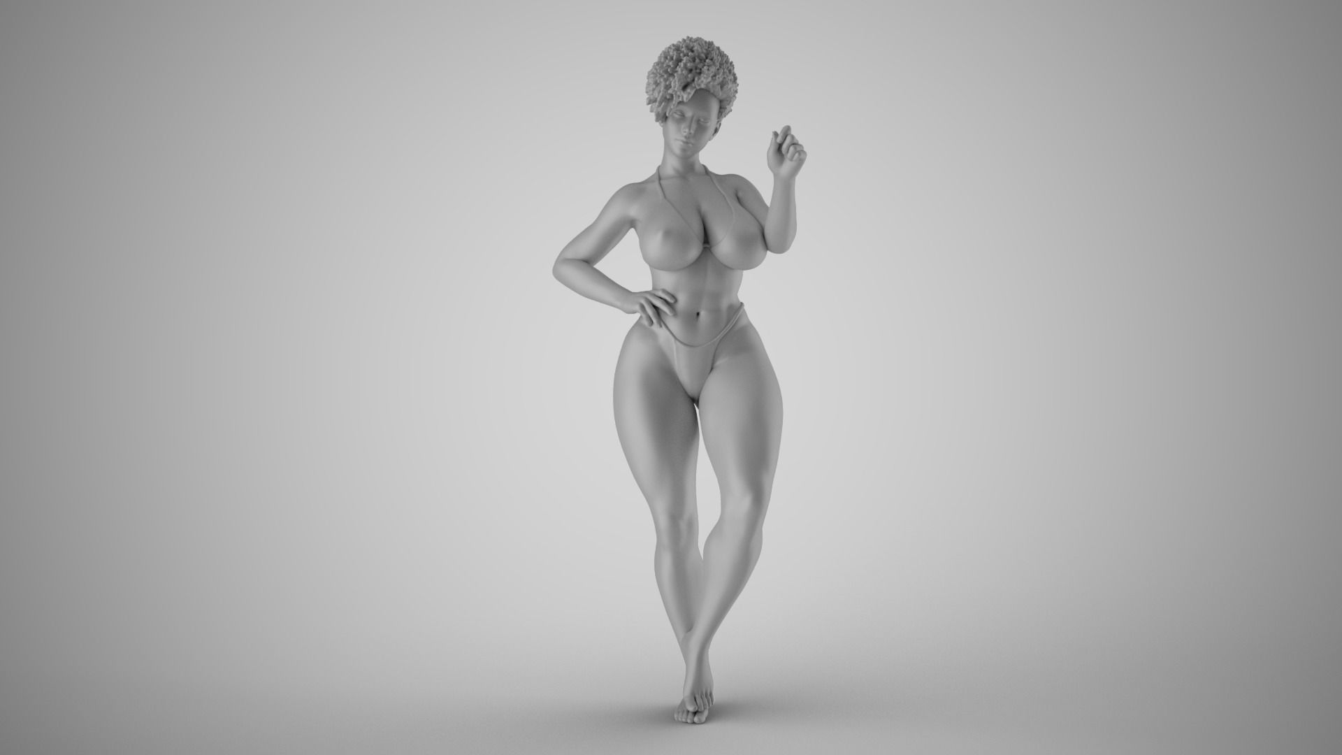 Summer Heat Girl 3D print model_2