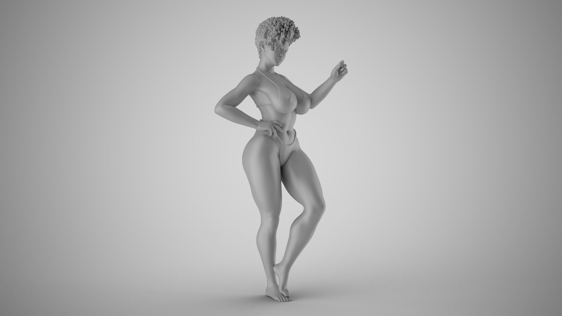 Summer Heat Girl 3D print model_3