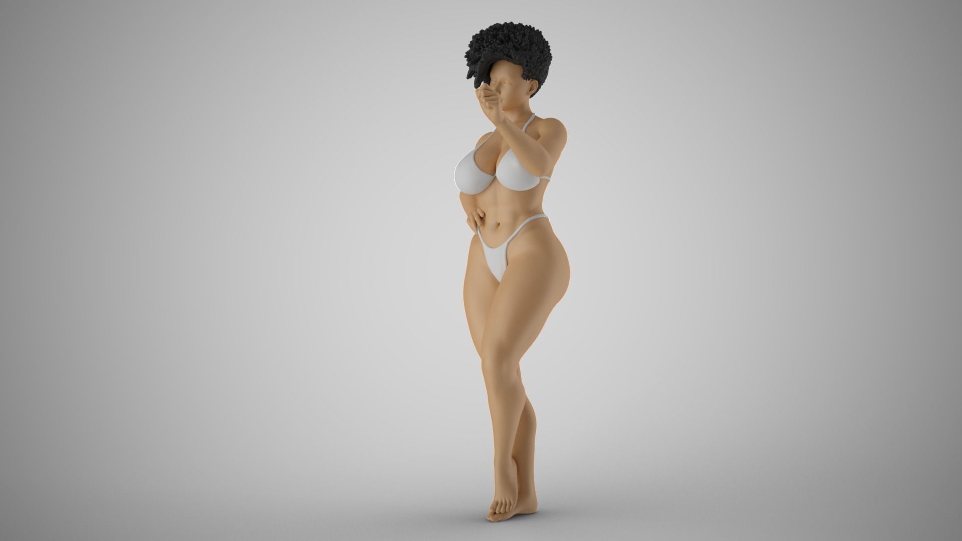 Summer Heat Girl 3D print model_9