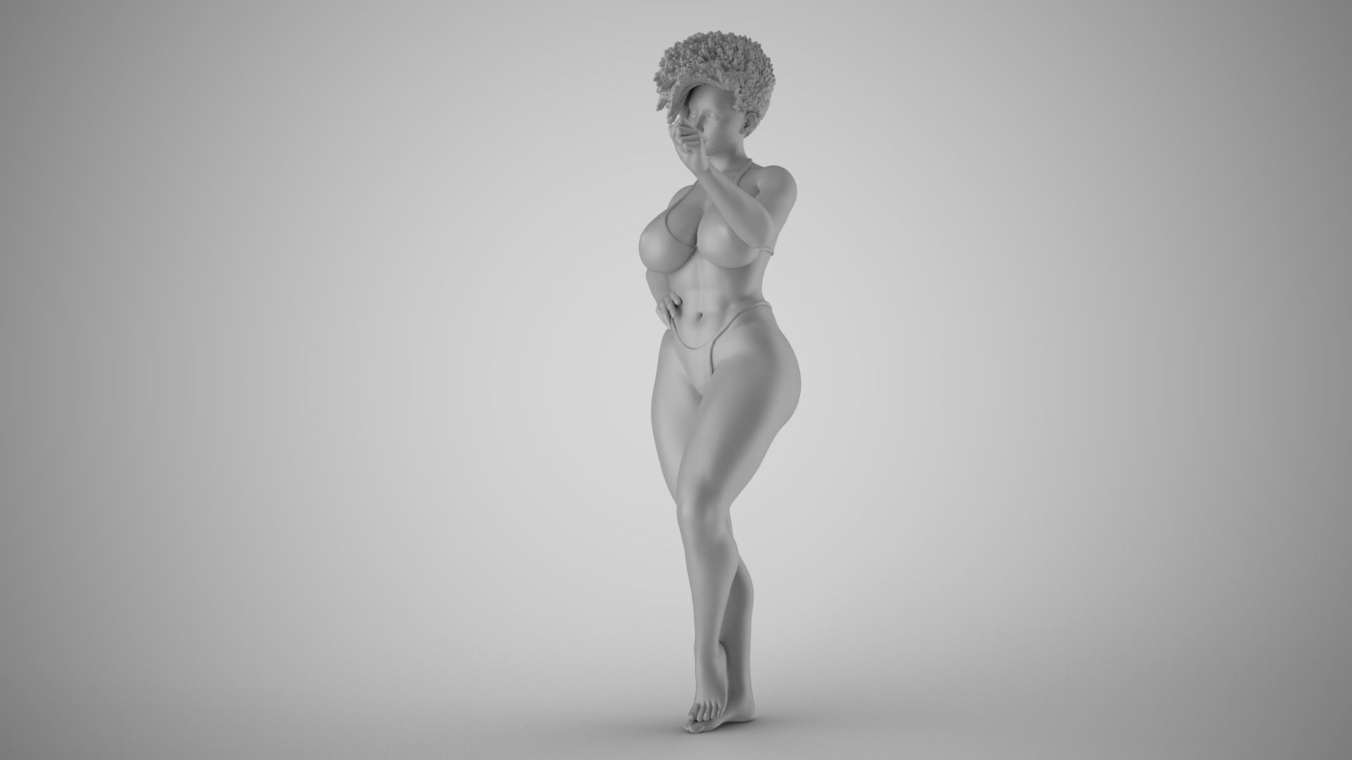 Summer Heat Girl 3D print model_1