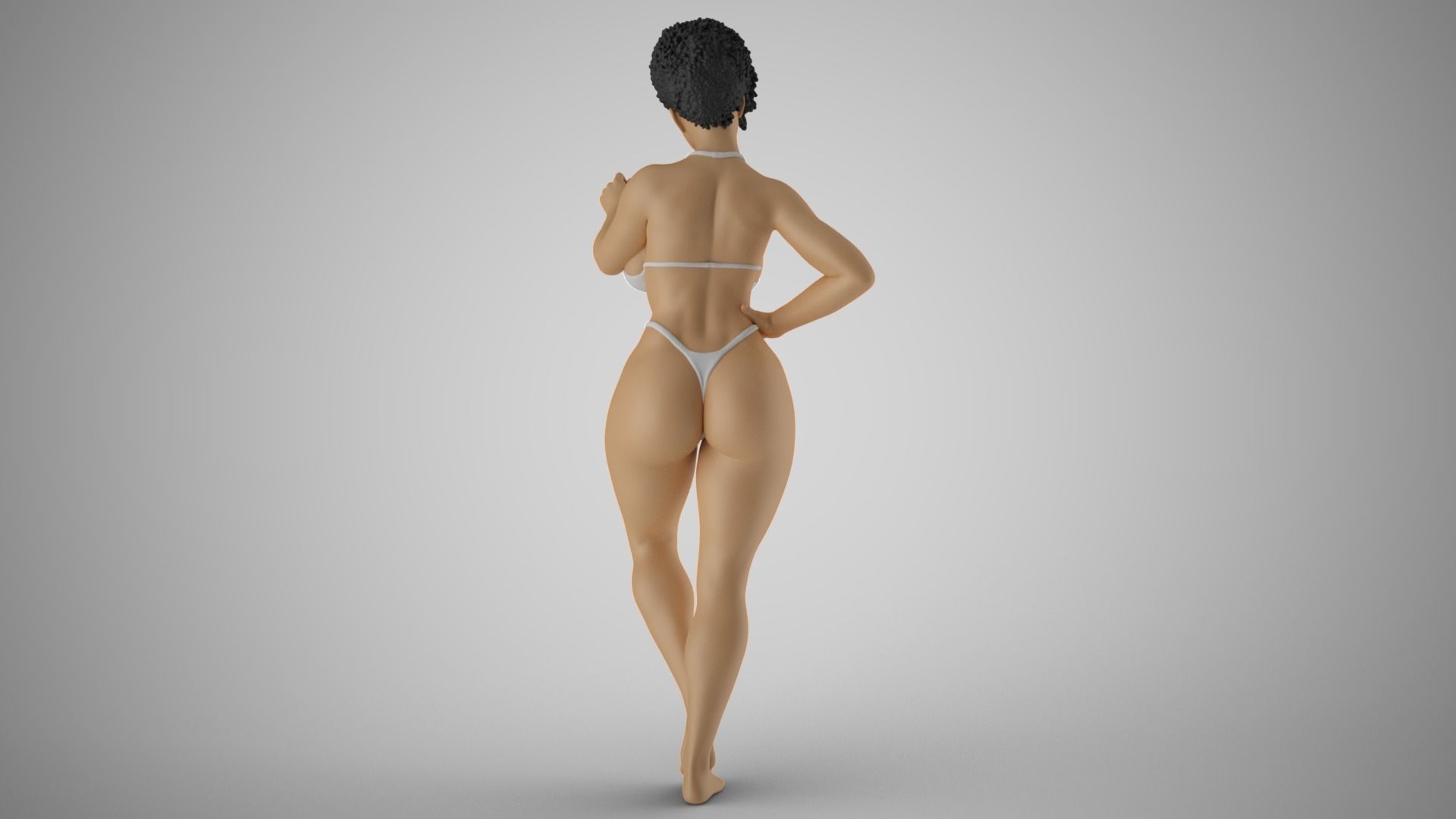 Summer Heat Girl 3D print model_4