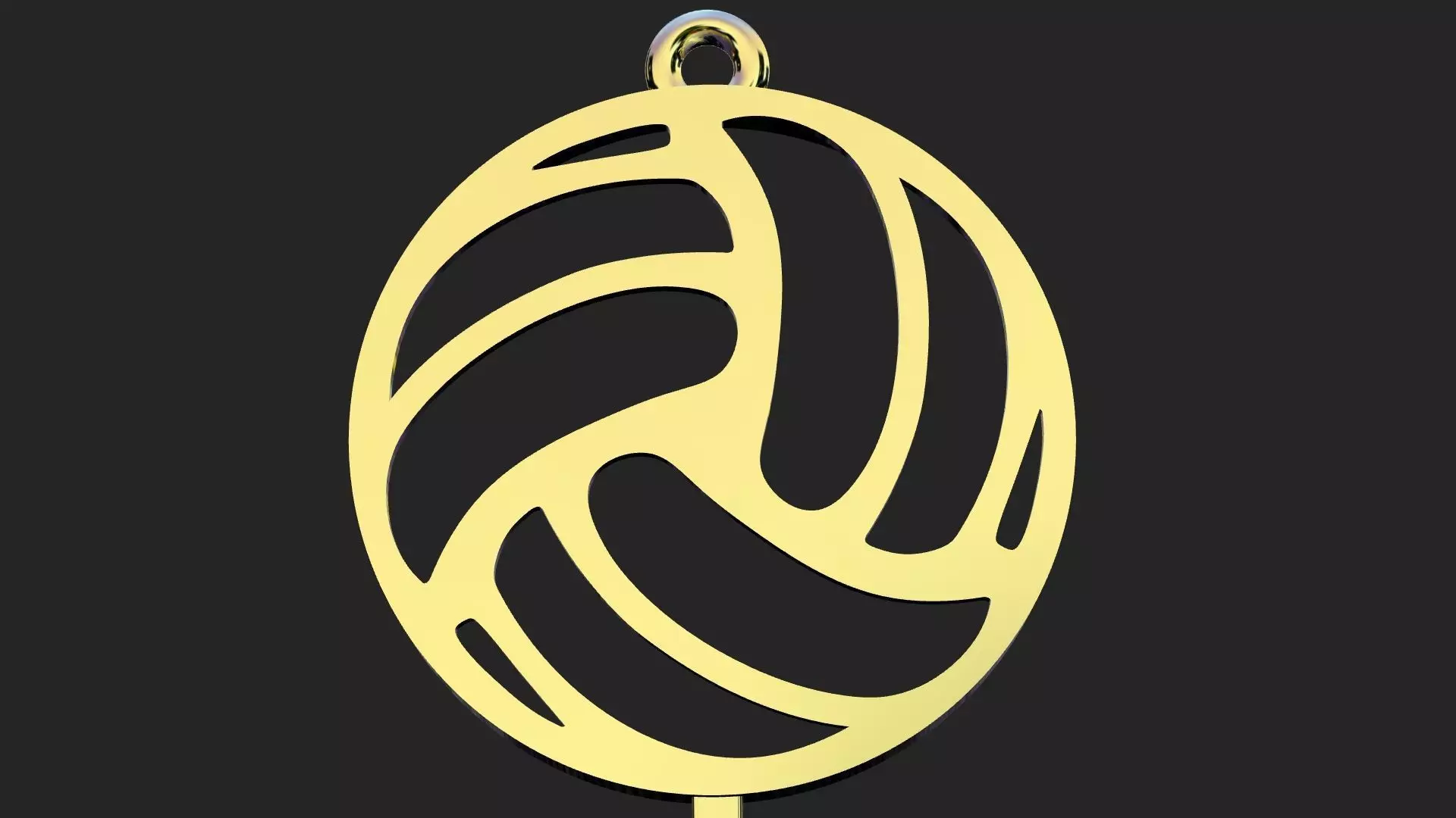 Flat volleyball ball hanger 3D print model
