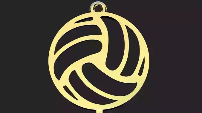Flat volleyball ball hanger 3D print model