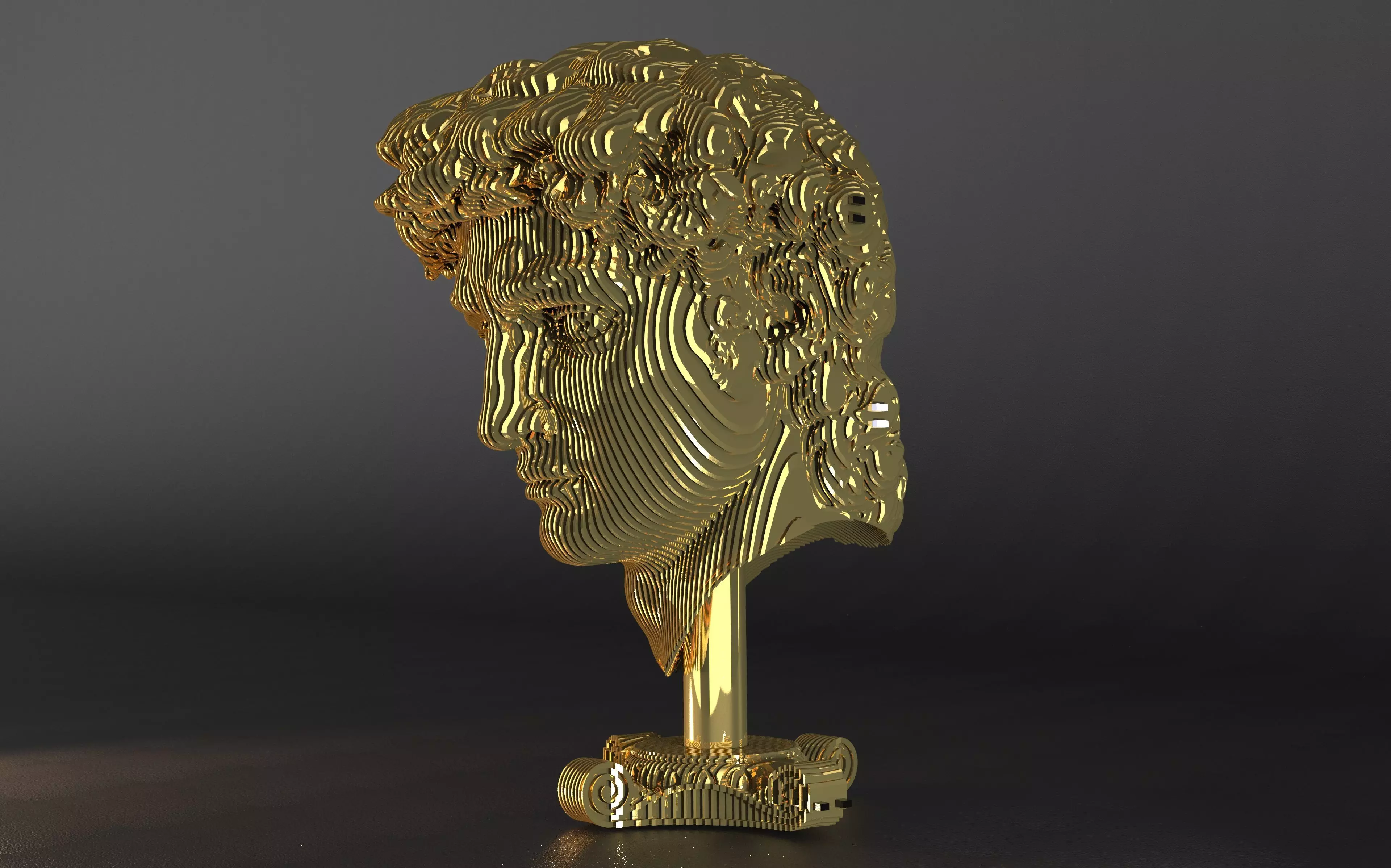 David statue 3D model_0