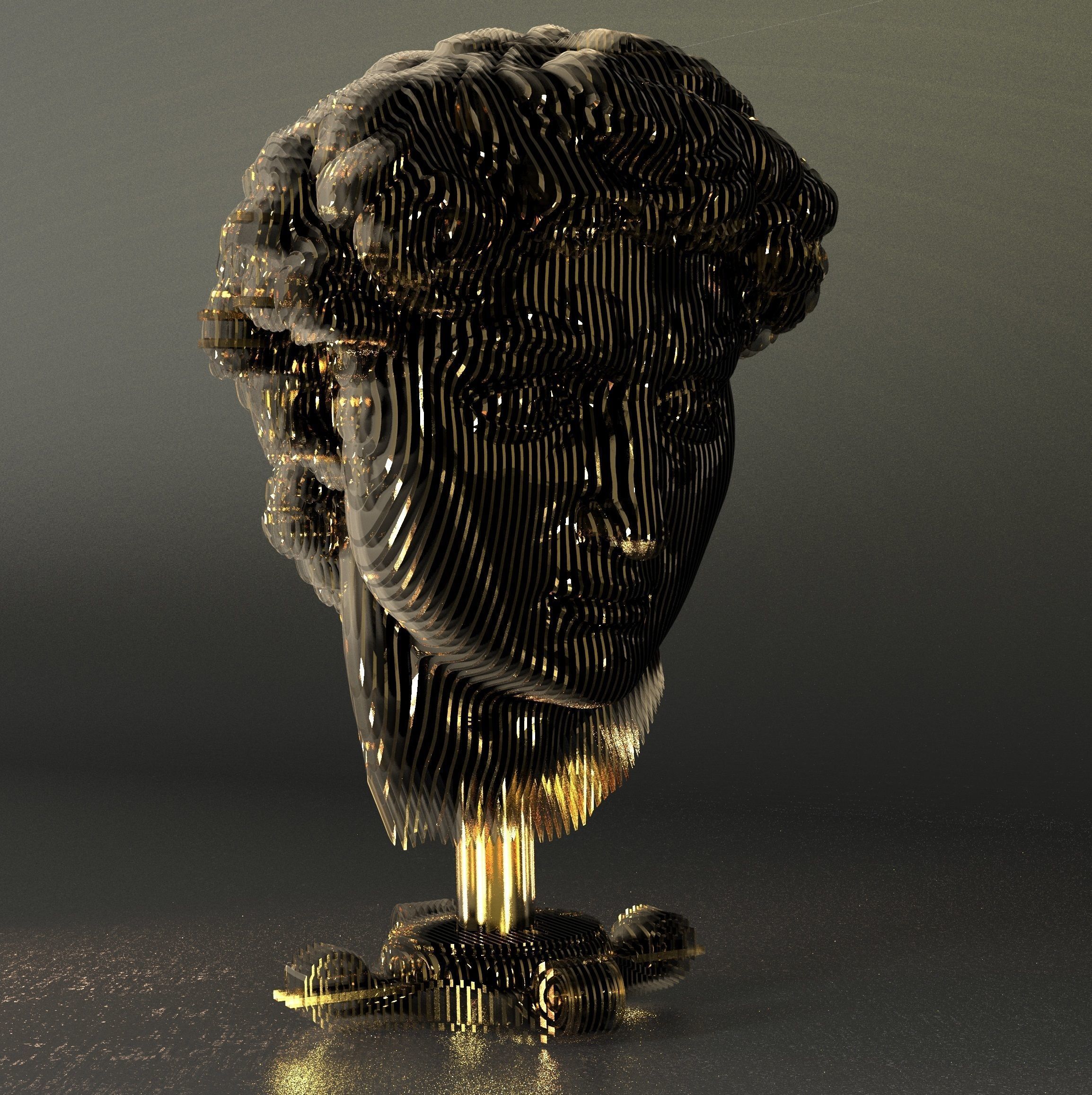 David statue 3D model_2