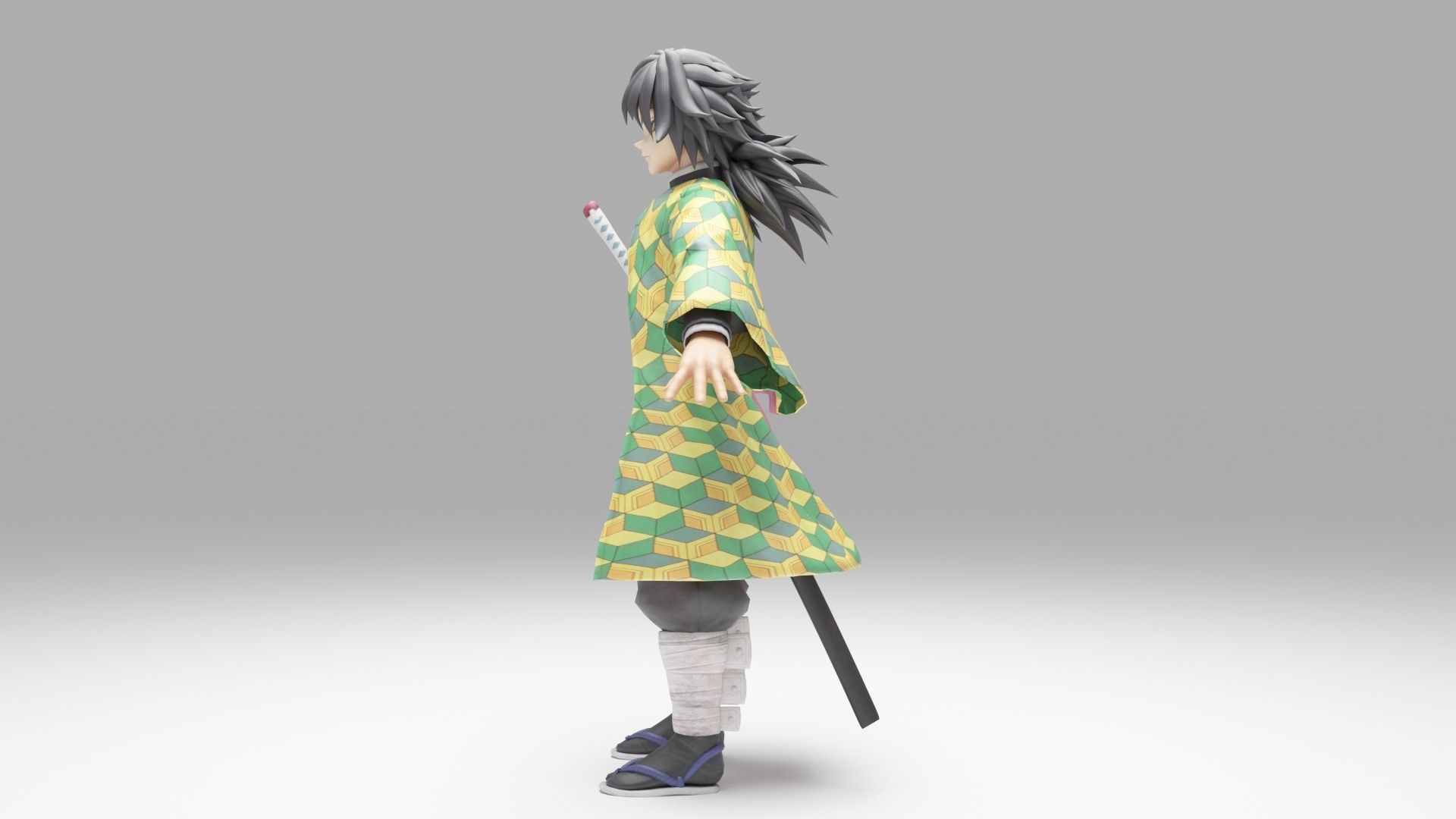 Tomioka Giyu - Kimetsu no Yaiba 3D model_1
