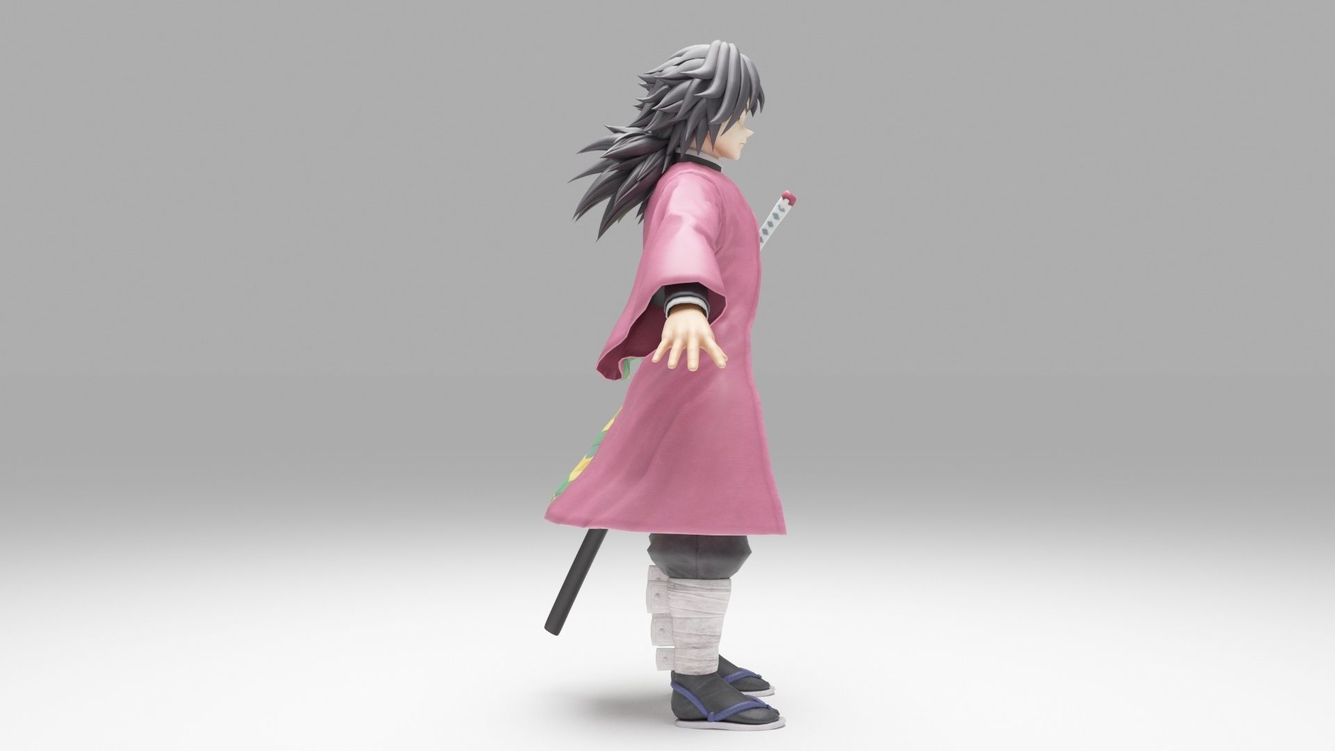 Tomioka Giyu - Kimetsu no Yaiba 3D model_5
