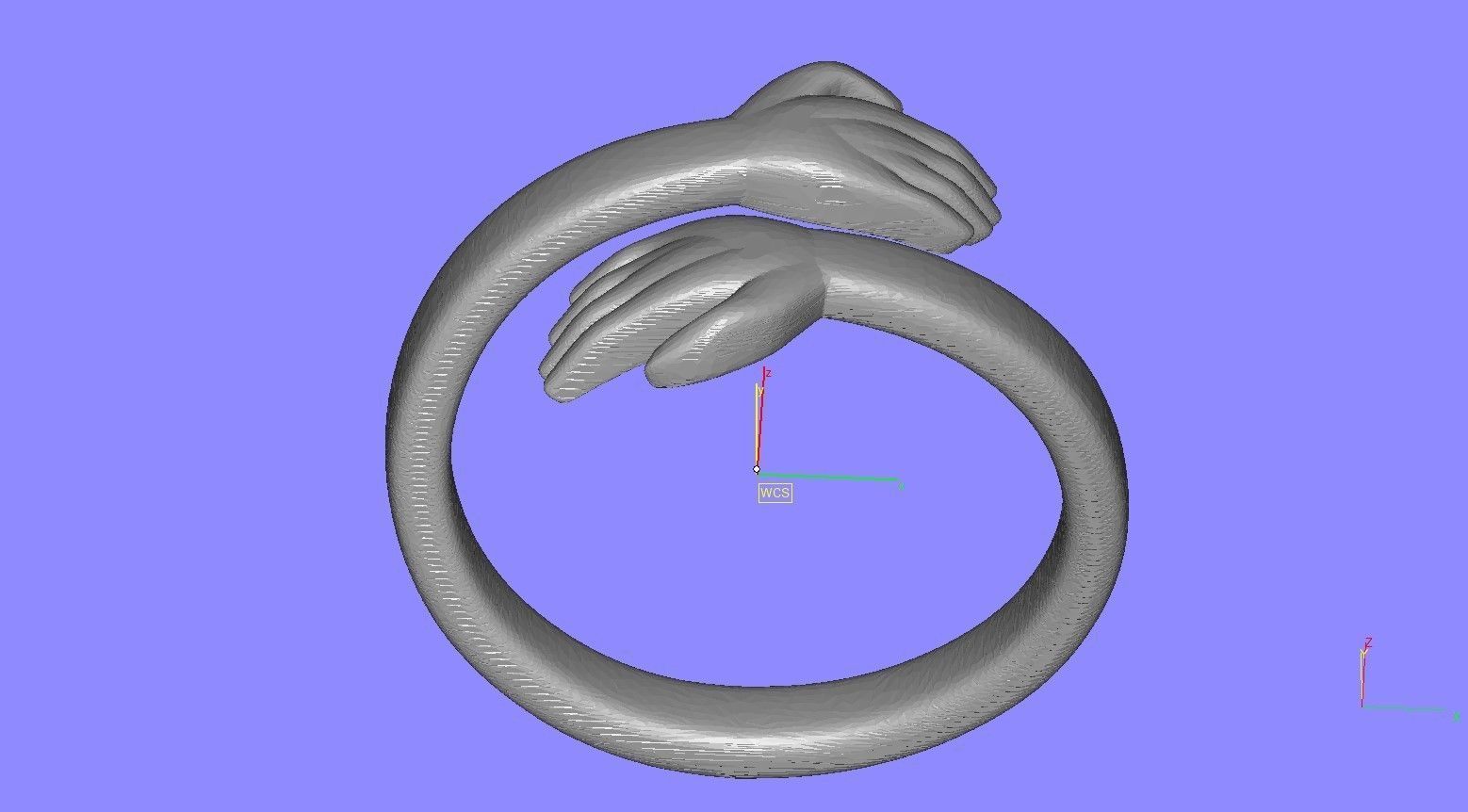 Hugging Hand Engagement Ring 3D print model_13