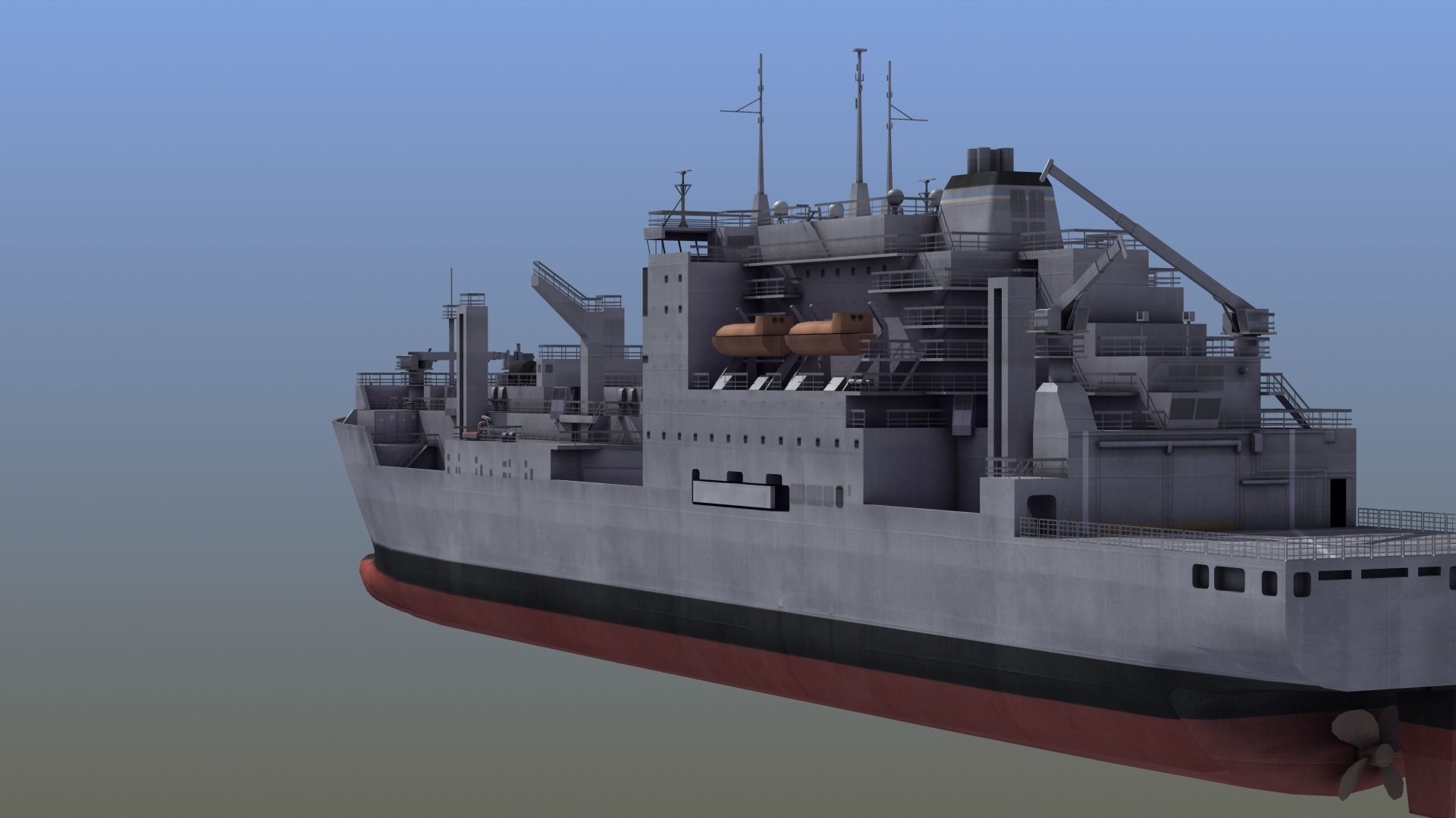 Lewis and Clark Class Replenishment Ship 3D model_3