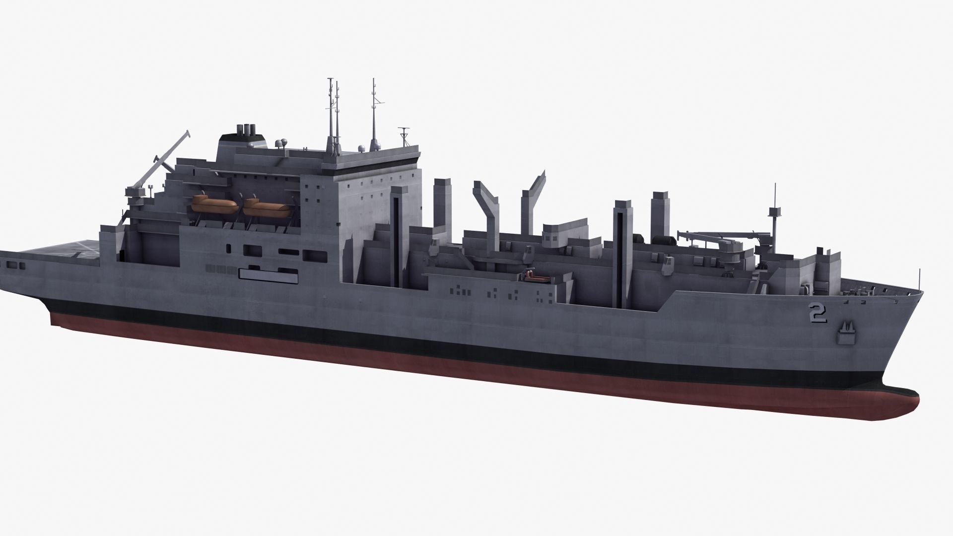 Lewis and Clark Class Replenishment Ship 3D model_28