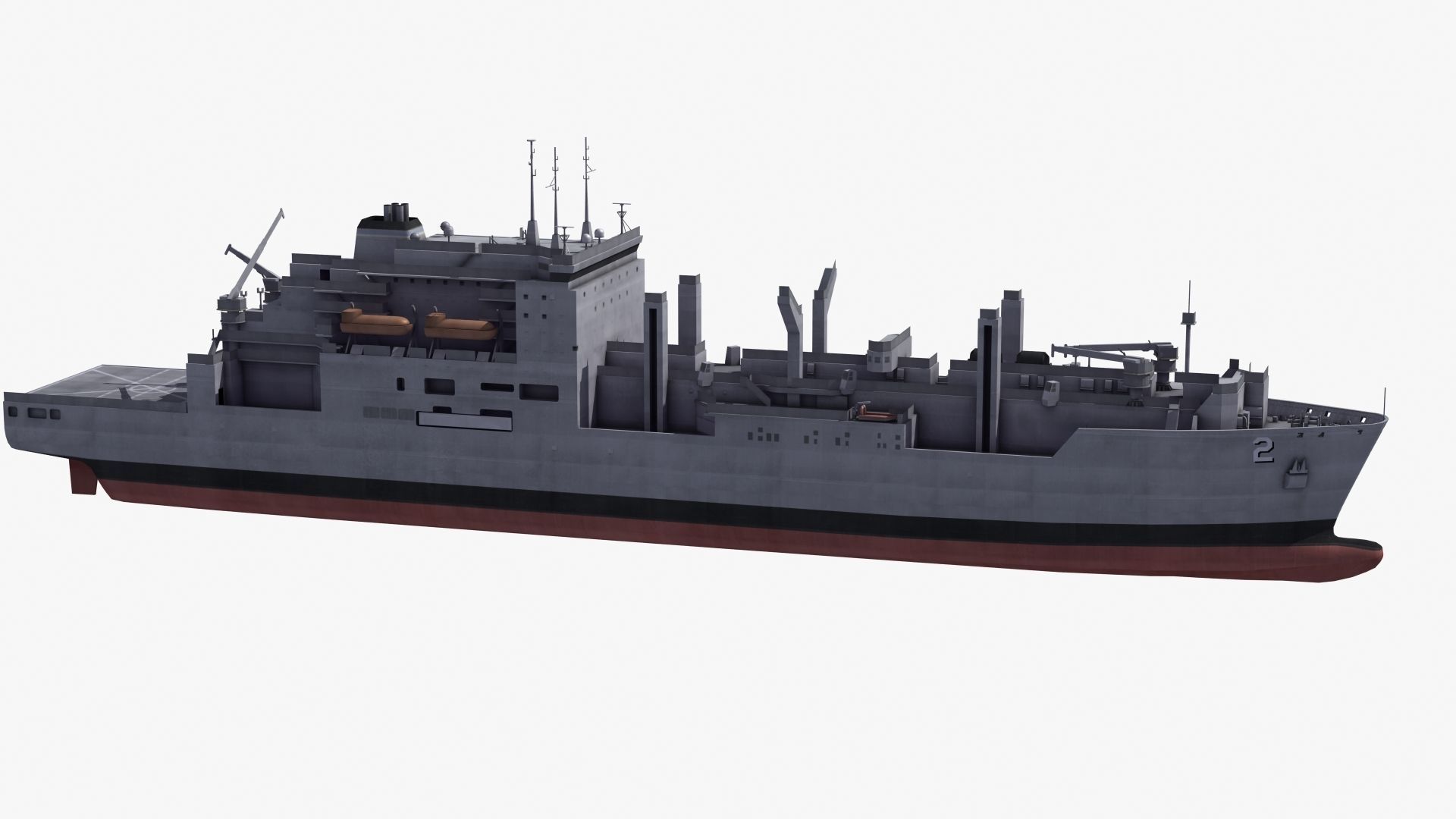 Lewis and Clark Class Replenishment Ship 3D model_26