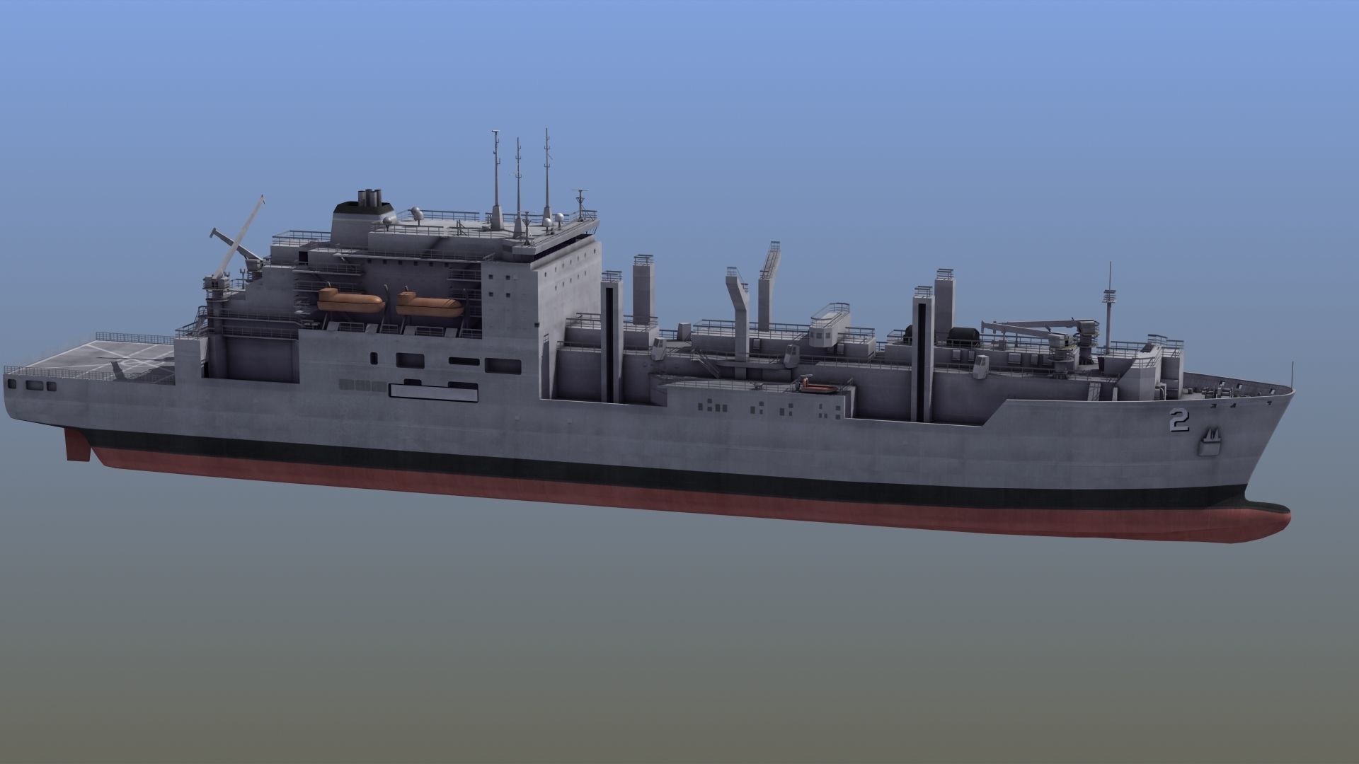 Lewis and Clark Class Replenishment Ship 3D model_8