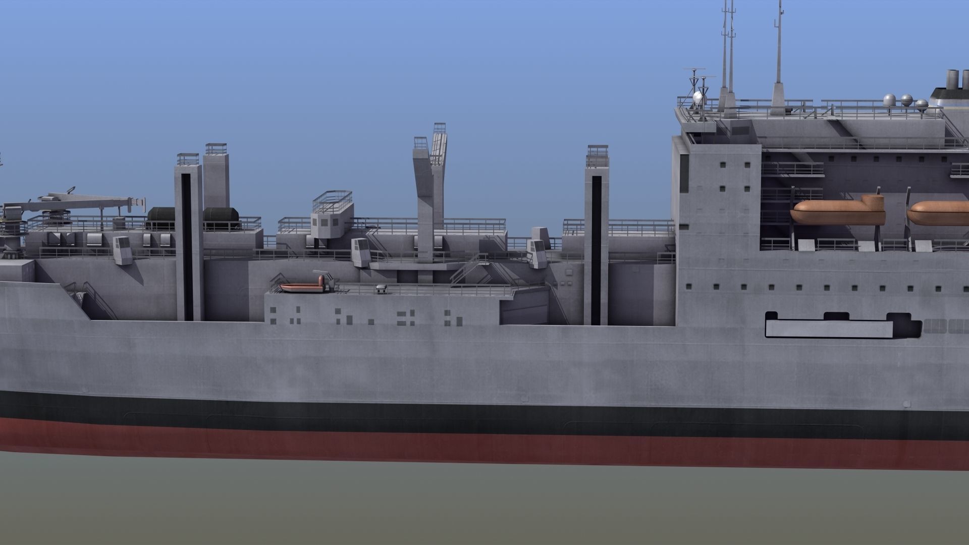 Lewis and Clark Class Replenishment Ship 3D model_2