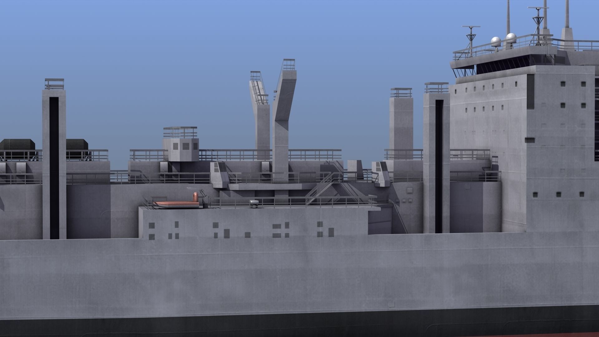 Lewis and Clark Class Replenishment Ship 3D model_4