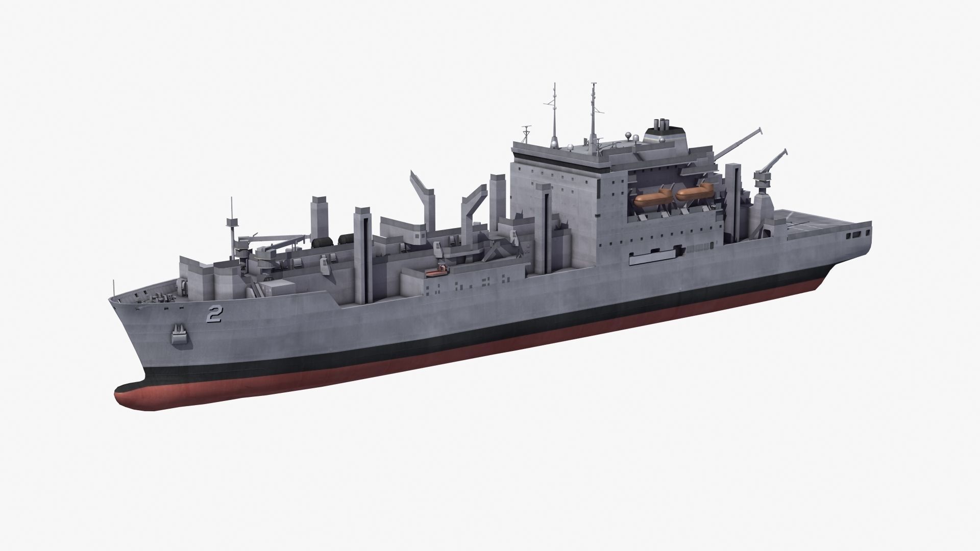 Lewis and Clark Class Replenishment Ship 3D model_19