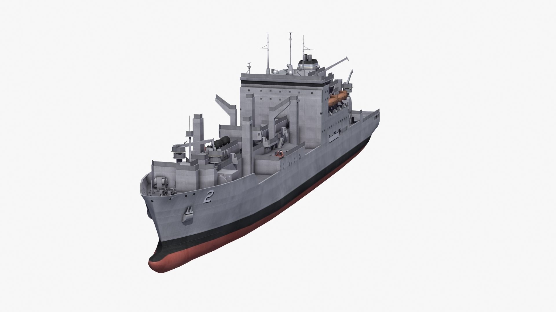 Lewis and Clark Class Replenishment Ship 3D model_32