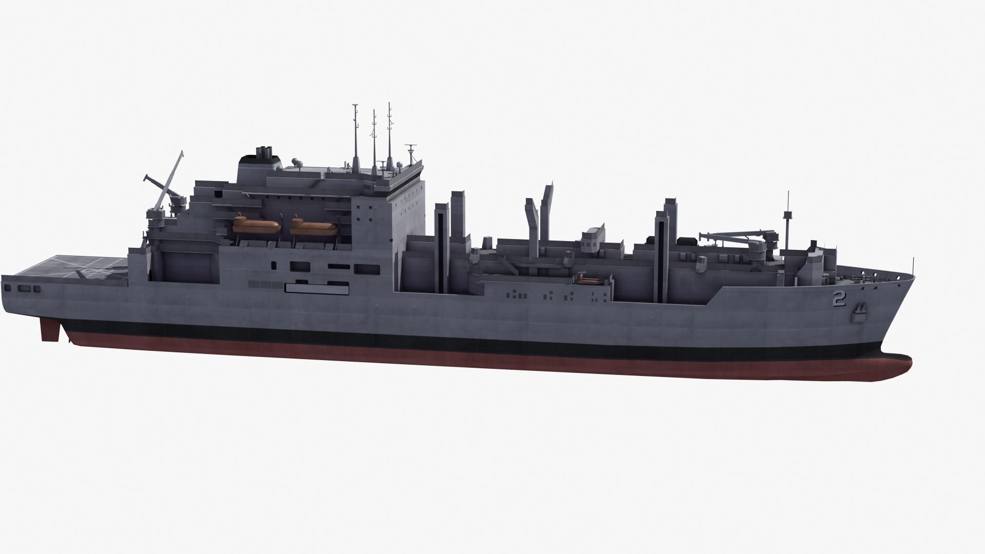 Lewis and Clark Class Replenishment Ship 3D model_27