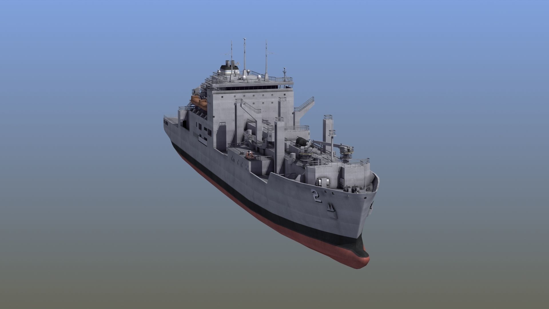 Lewis and Clark Class Replenishment Ship 3D model_12