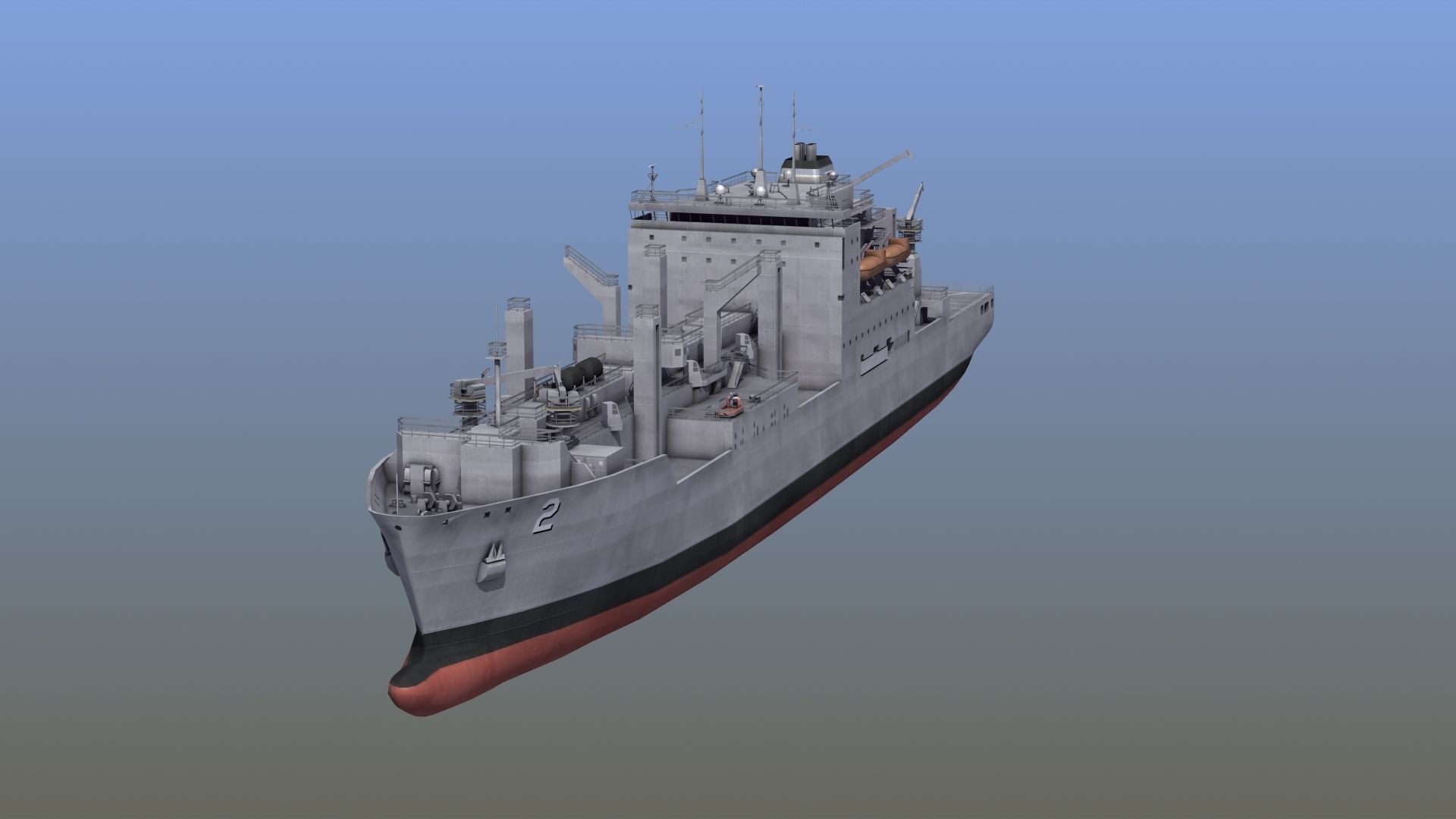 Lewis and Clark Class Replenishment Ship 3D model_14