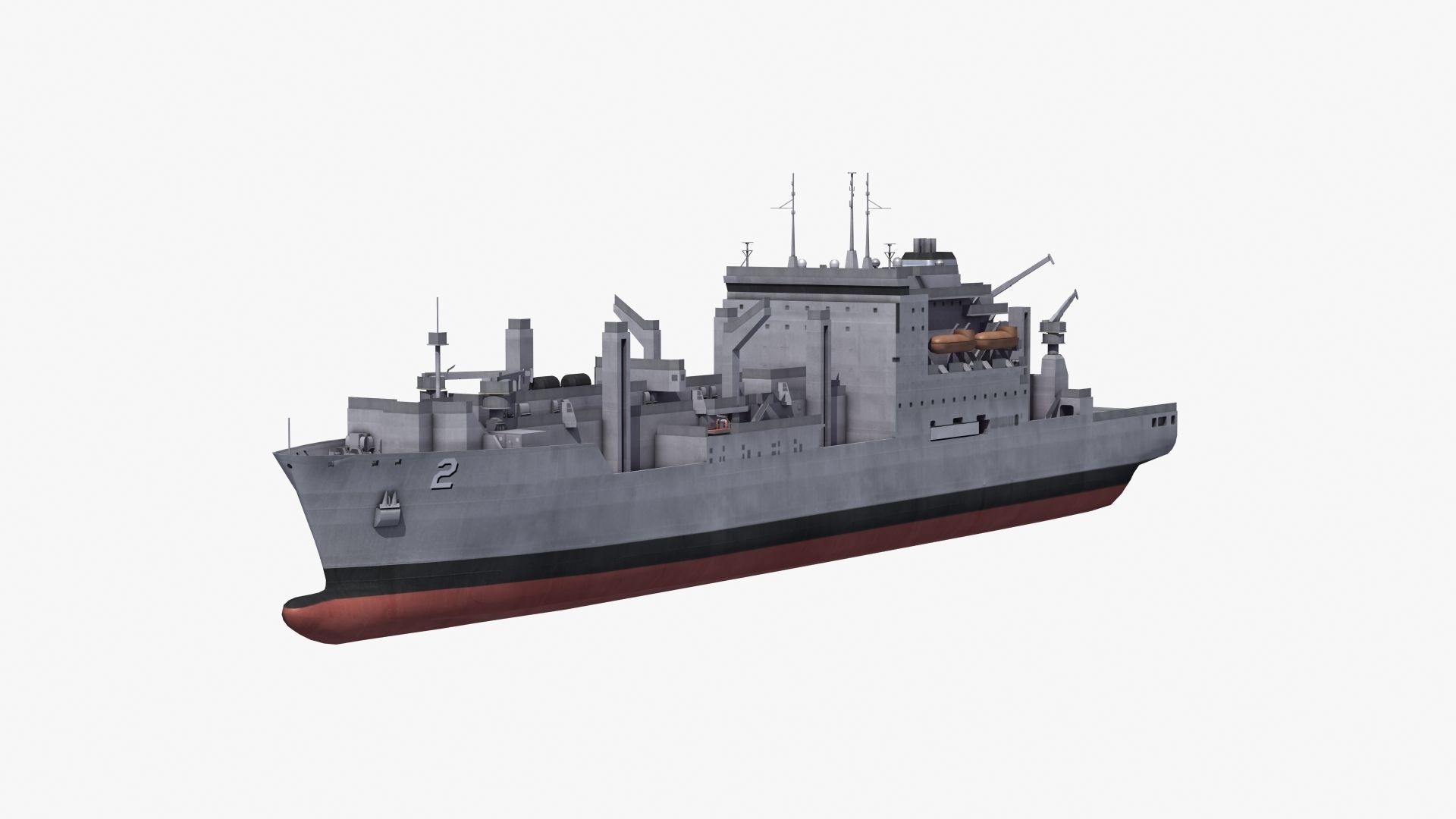 Lewis and Clark Class Replenishment Ship 3D model_33