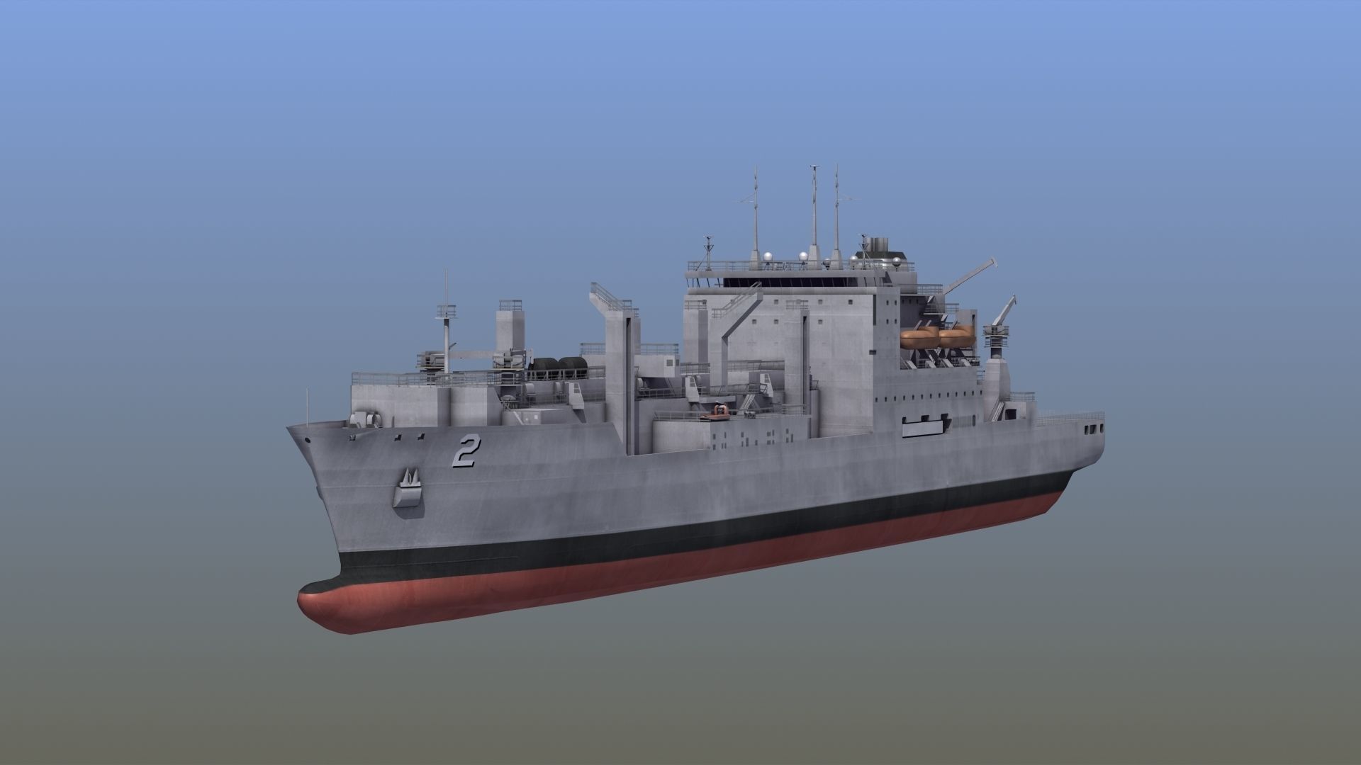 Lewis and Clark Class Replenishment Ship 3D model_5