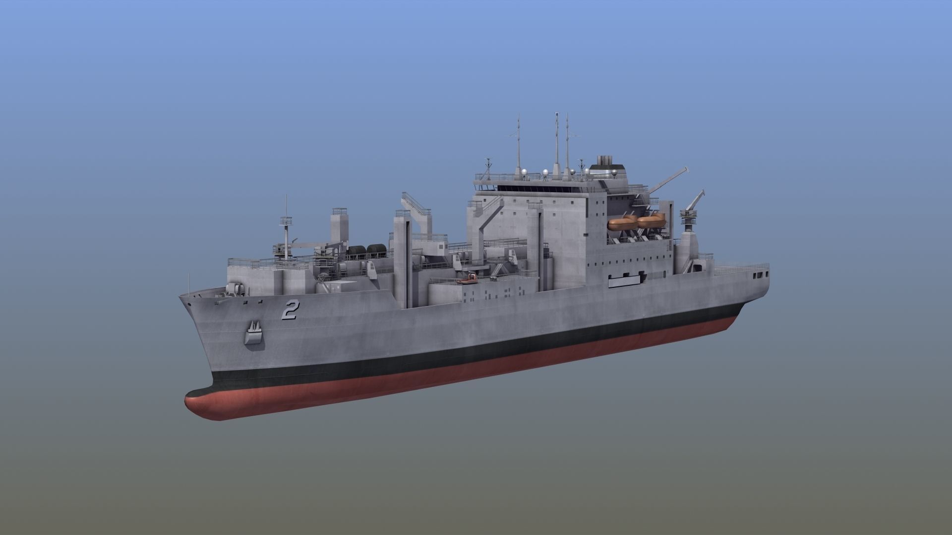 Lewis and Clark Class Replenishment Ship 3D model_15
