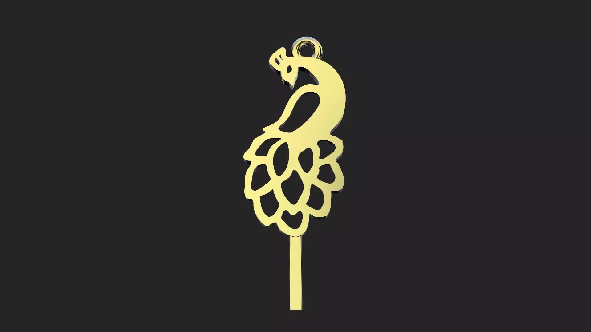 Peacock bed pendant 3D print model_0