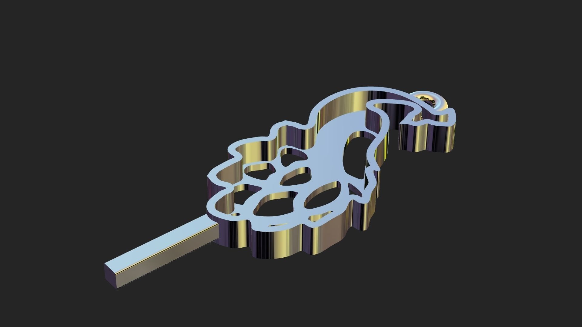 Peacock bed pendant 3D print model_2